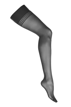 Halterlose Strümpfe mit Streifen