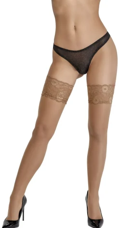 Halterlose Strümpfe Nude mit Spitze