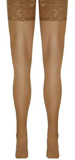 Halterlose Strümpfe Nude mit Spitze
