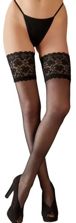 Halterlose Strümpfe schwarz