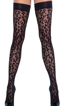 Halterlose Strümpfe schwarz