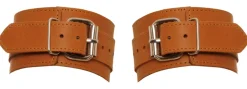 Handfesseln aus Leder in braun