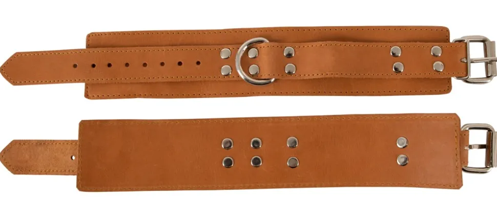 Handfesseln aus Leder in braun