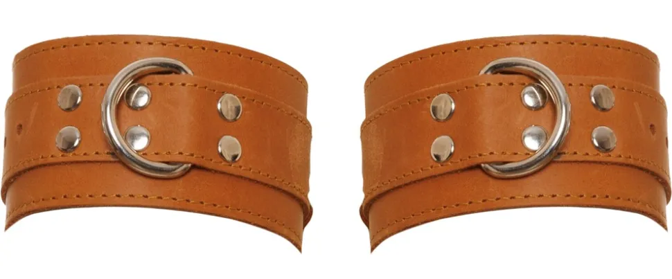 Handfesseln aus Leder in braun