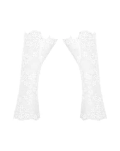 Handschuhe aus Spitze in weiß