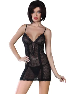 HANNAH Negligeé & Panty LC 90183 schwarz