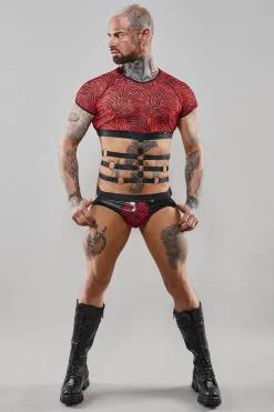 Harness T-Shirt mit Zebramuster