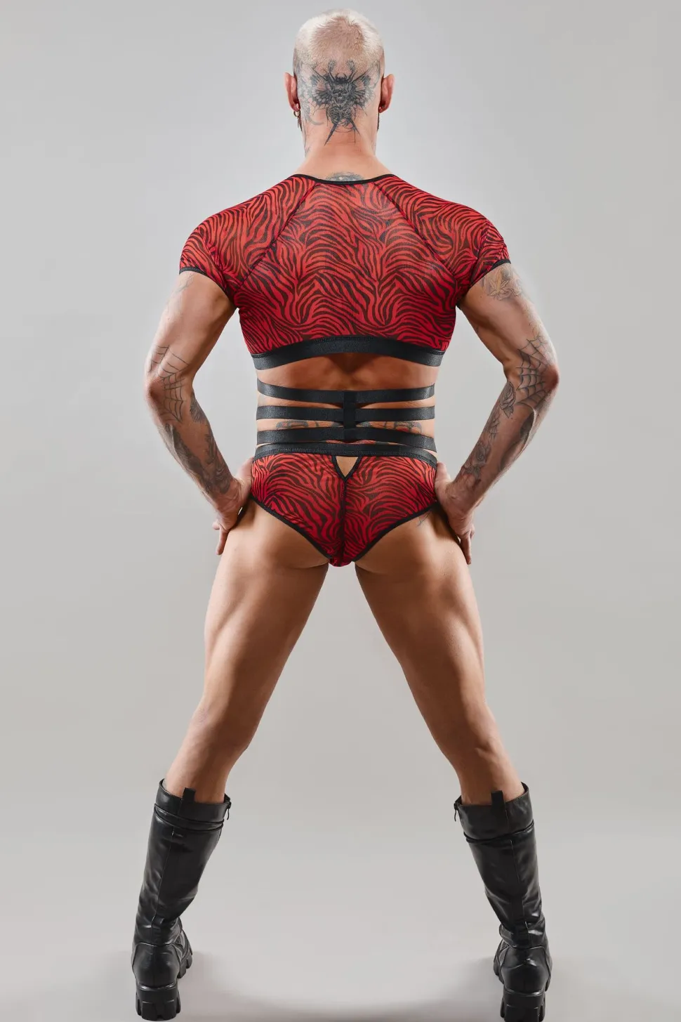 Harness T-Shirt mit Zebramuster