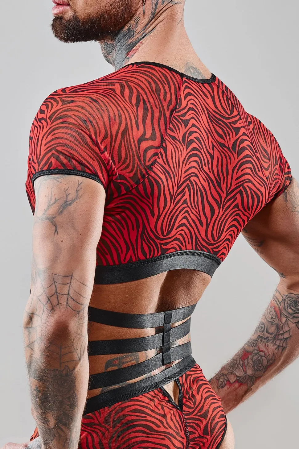 Harness T-Shirt mit Zebramuster