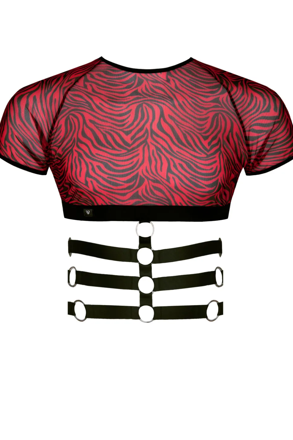 Harness T-Shirt mit Zebramuster