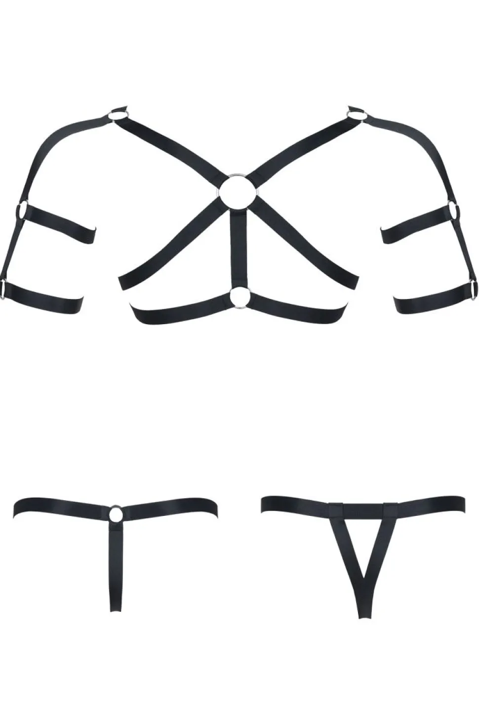 Harness und String im Set schwarz