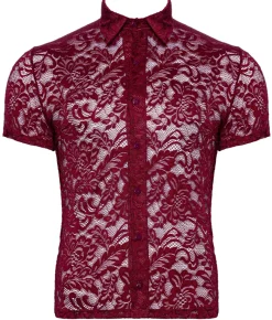 Hemd aus feiner Spitze mit Kragen