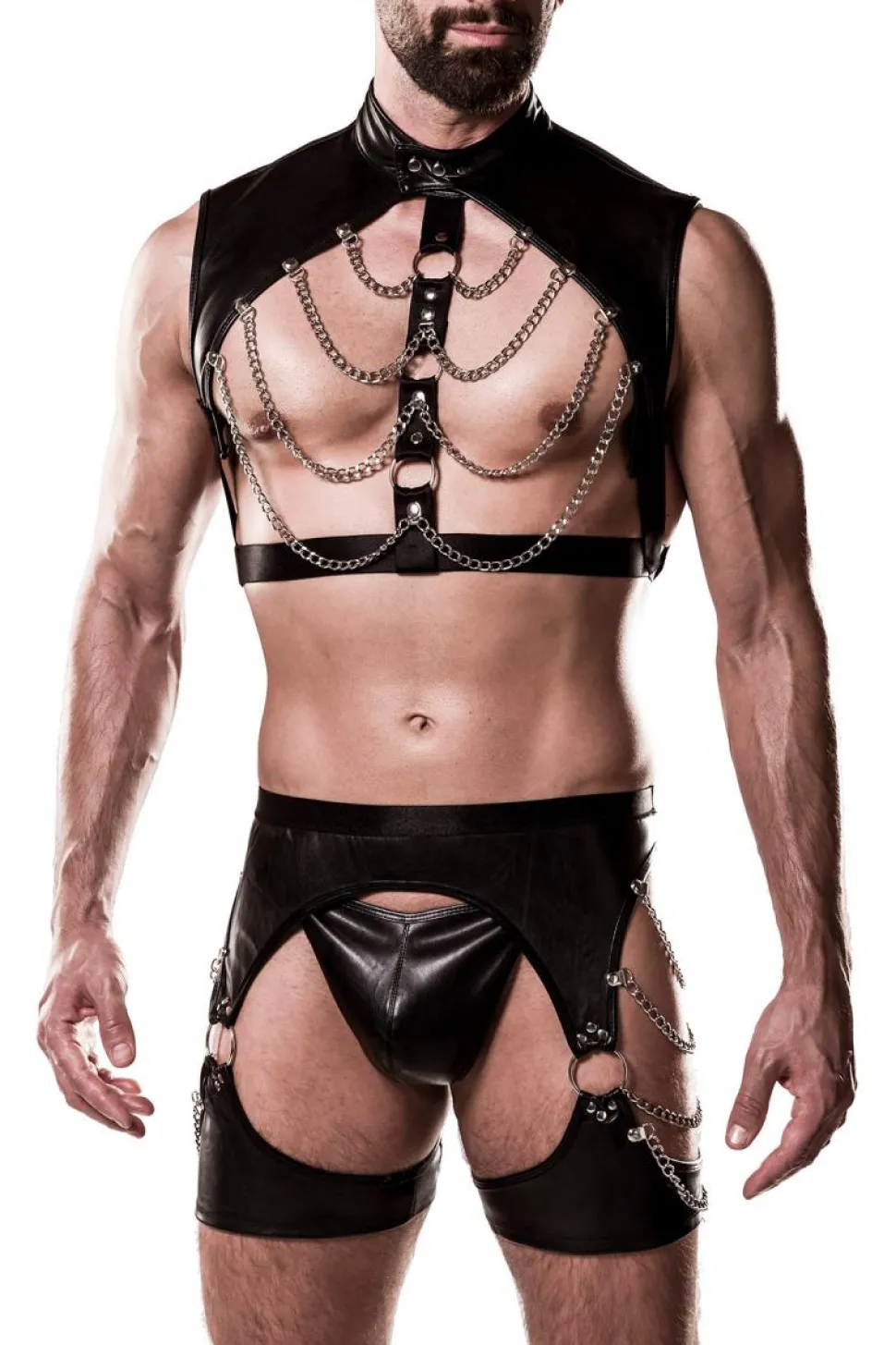 Herren Clubwear Set aus hochwertigem Lederimitat