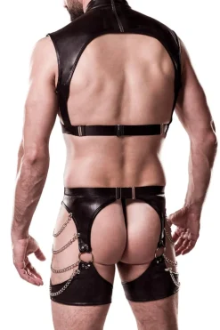 Herren Clubwear Set aus hochwertigem Lederimitat