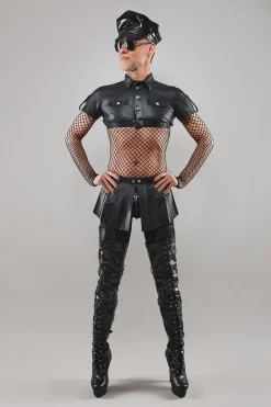 Herren Falten-Rock kurz mit Druckknöpfen