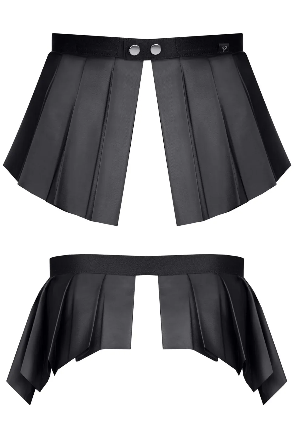 Herren Falten-Rock kurz mit Druckknöpfen