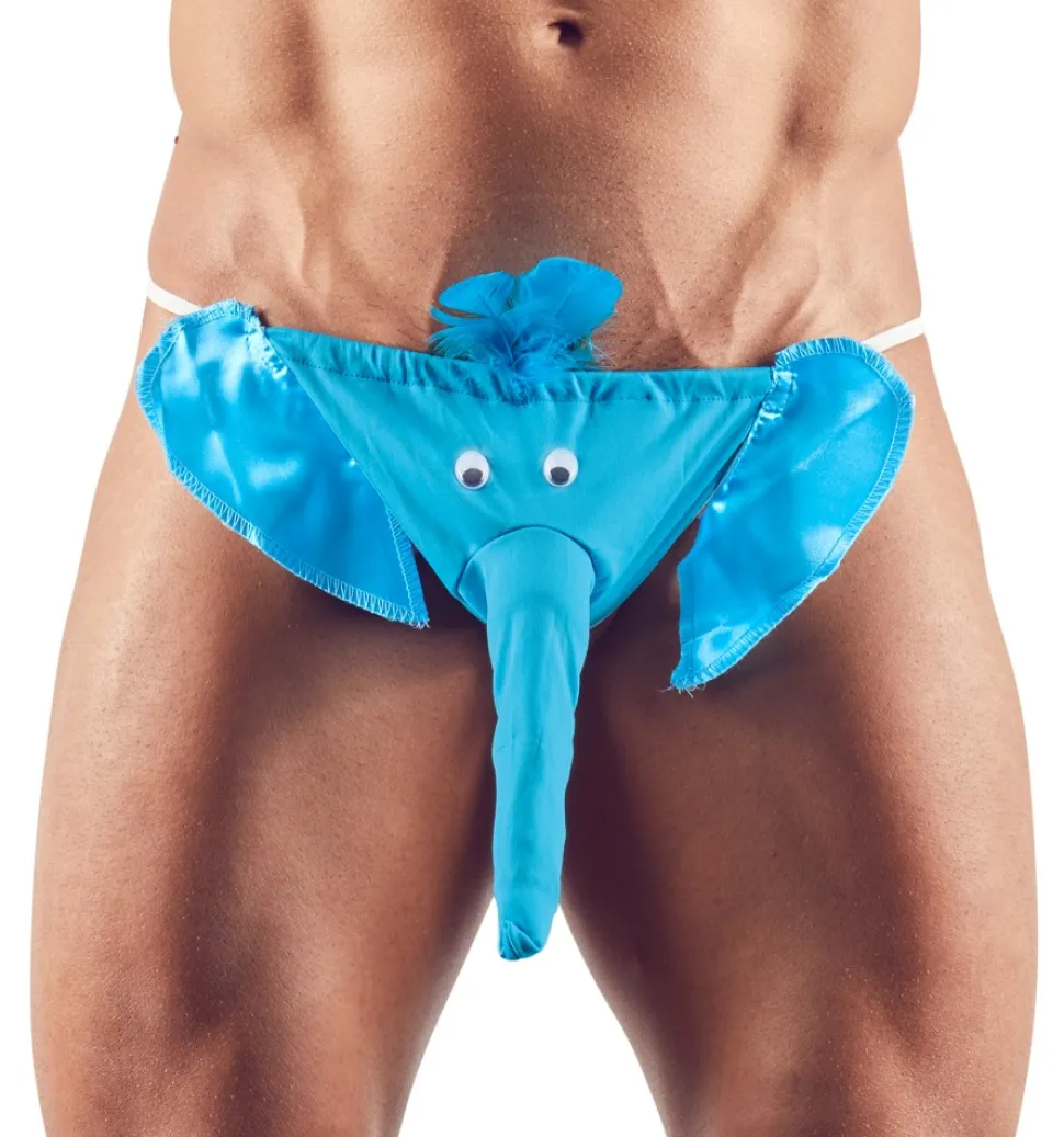 Herren Gag String blau