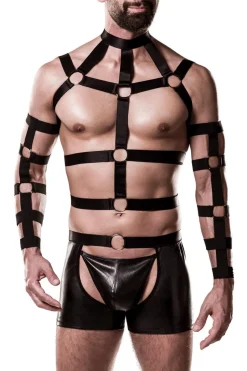 Herren Harness Set mit weichen und dehnbaren Gummibändern