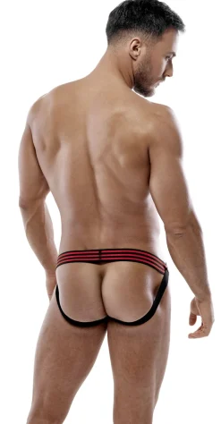 Herren Jock im Streifen-Look Rot Schwarz