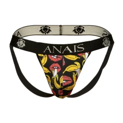 Herren Jock-Strap mit Bananen-Kussmund-Muster