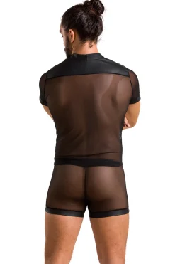 Herren Lingerie Set aus Tüll mit Nieten