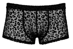 Herren Pants im Leo-Look mit edlem Samtflockprint