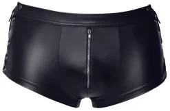 Herren Pants mit Schnürungen im edlen Mattlook mit unterlegtem Reißverschluss