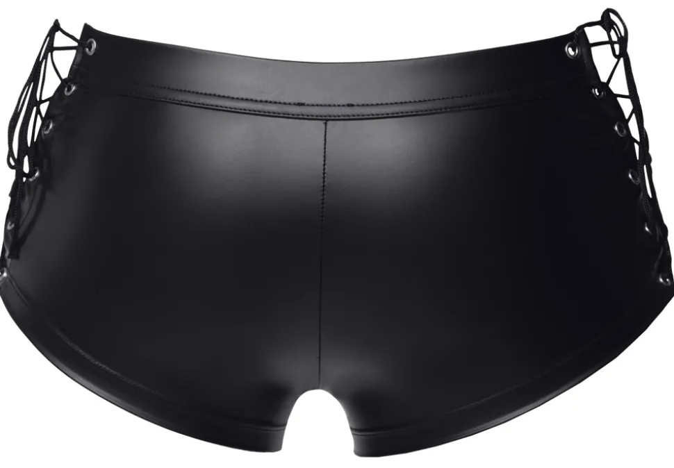 Herren Pants mit Schnürungen im edlen Mattlook mit unterlegtem Reißverschluss