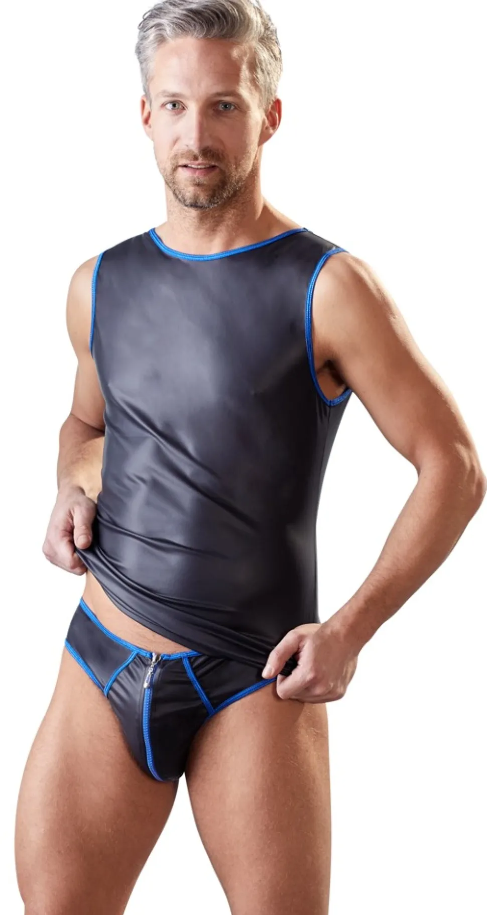 Herren Shirt royal schwarz