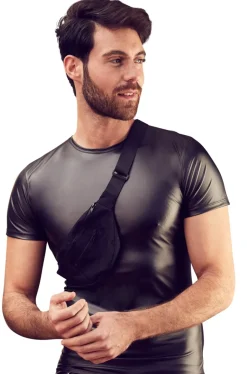 Herren Shirt und Tasche schwarz