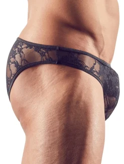 Herren Slip Spitze schwarz