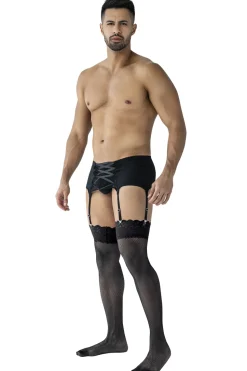 Herren Strapshalter mit Spitze