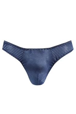 Herren String aus feinem Netz-Material gestreift