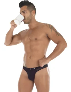 Herren String schwarz