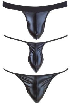 Herren Strings 3er schwarz