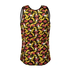 Herren Tank-Top mit Bannen-Kussmund Muster aus feiner, dehnbarer Mikrofaser