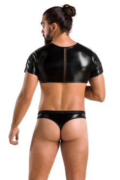 Herren Wetlook String mit Netzdetails und heißen Ausschnitten