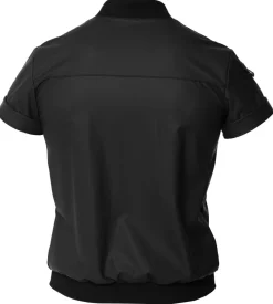 Herren-Hemd im Blouson-Style mit Taschen im edlem Mattlook mit durchgehender Druckknopfleiste