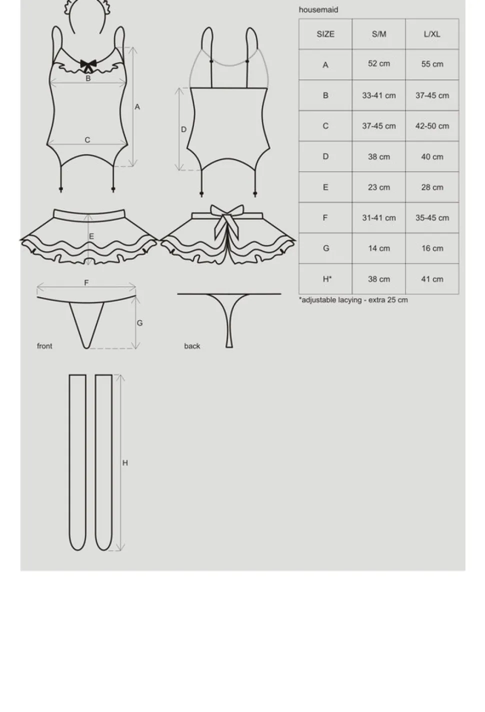 Housemaid 5tlg Costume