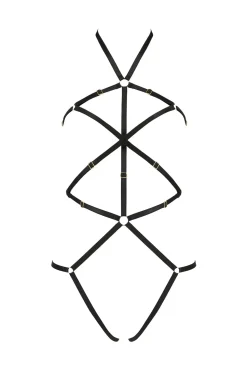 Ivena Harness-Body schwarz