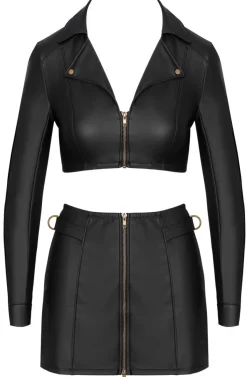 Jacke und Minirock im Set aus dehnbarem Material für hohen Tragekomfort