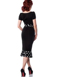 Jersey-Kleid mit Puffärmeln