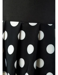 Jersey-Kleid mit Puffärmeln