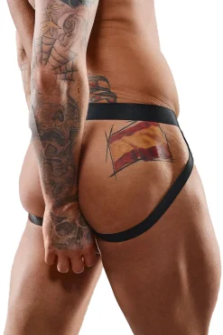 Jock Strap im Zebramuster mit besonderem Lackeinsatz