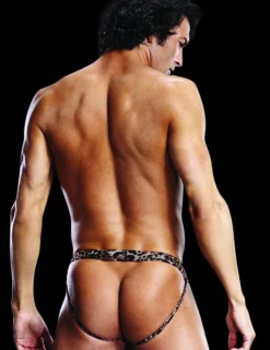 Jock Strap Slip mit Leoparden Muster