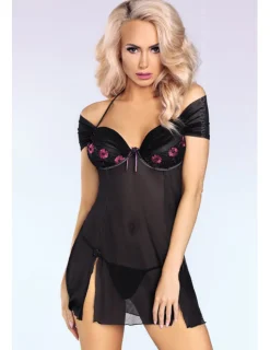 Kastalia Negligeé & Panty LC 52431 schwarz