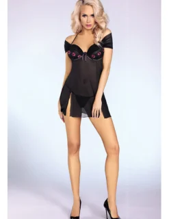 Kastalia Negligeé & Panty LC 52431 schwarz