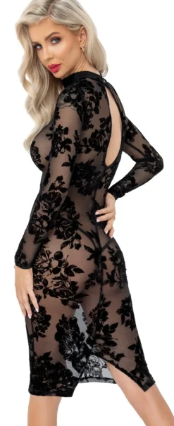 Kleid aus feinstem Tüll mit floralem Muster im exklusiven Desing