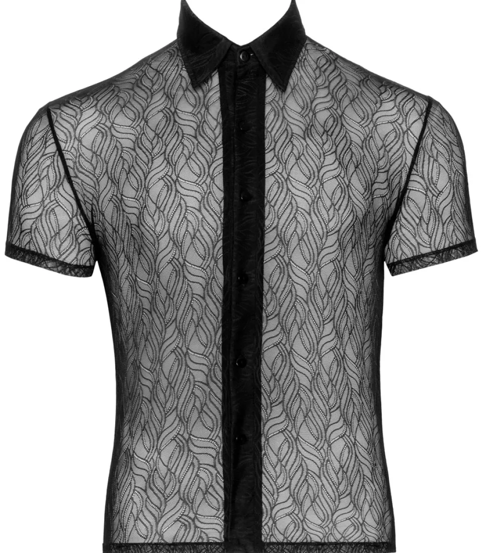 Kurzarm Spitzenhemd aus feinem Material