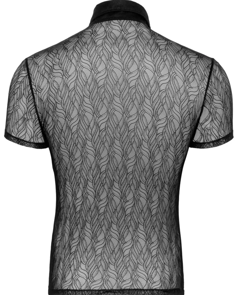 Kurzarm Spitzenhemd aus feinem Material